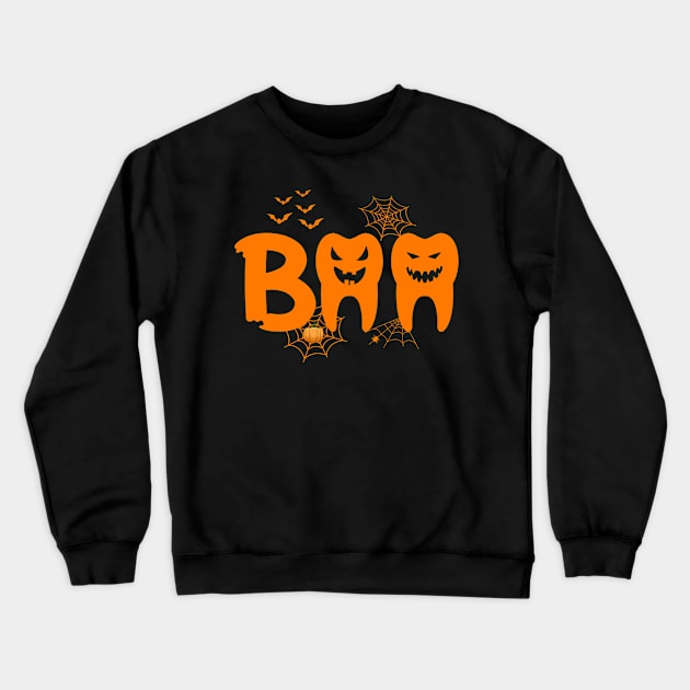 boo funny Crewneck Sweatshirt by Leosit